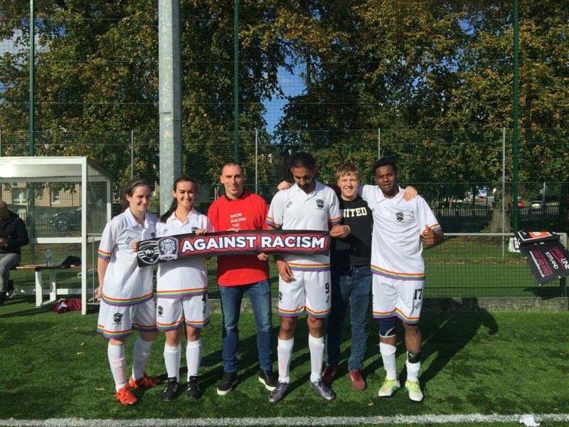 Supporting the Show Racism the Red Card Fortnight of Action in 2016.