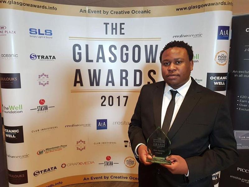 Winning Best Sporting Initiative at the Glasgow Awards 2017.